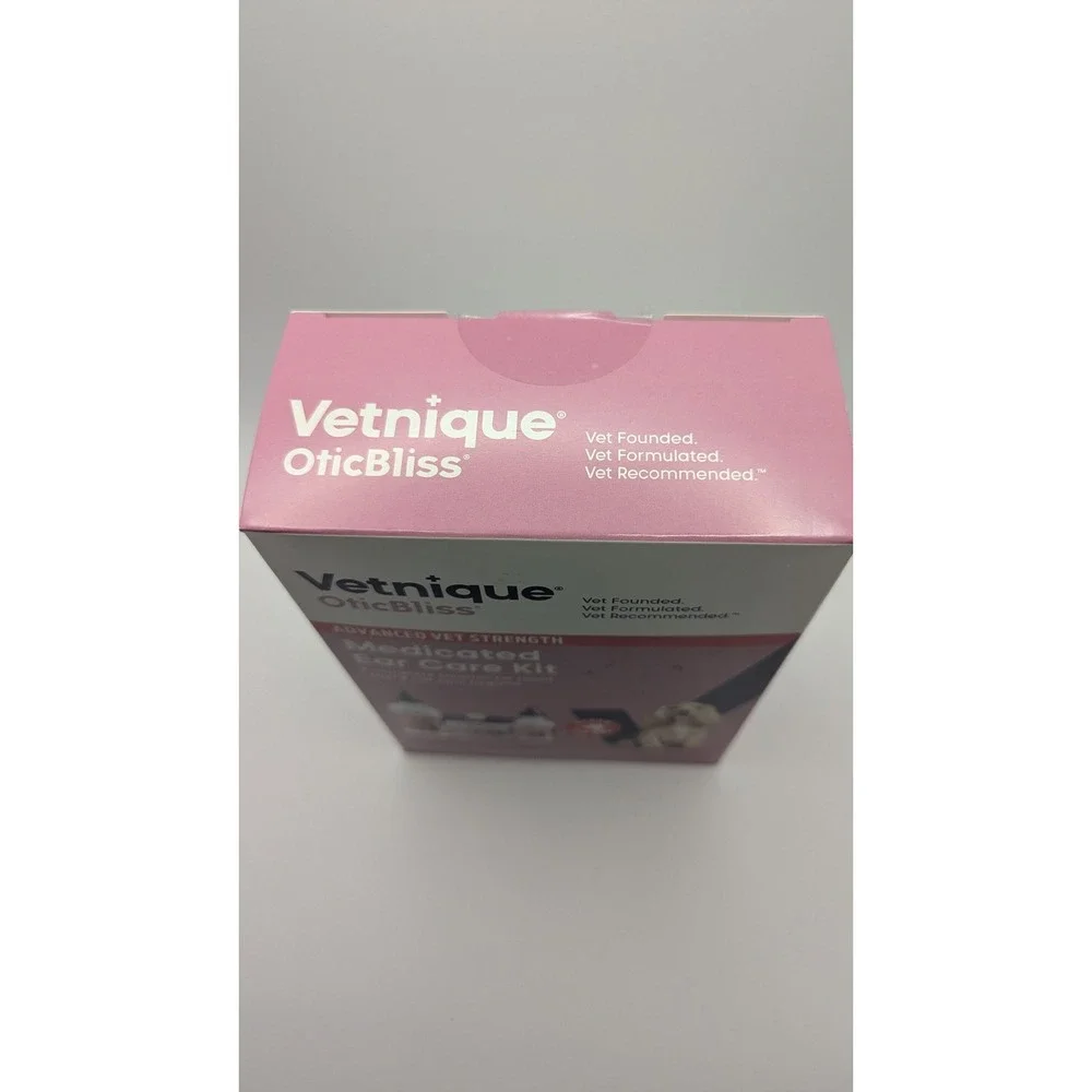 Vetnique OticBliss Medicated Ear Care Kit for Dogs & Cats Advanced Vet Strength